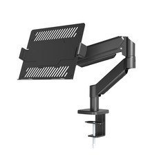 Bracketon 360도 회전 노트북 모니터 겸용 암, 1개, 블랙 1개, 블랙