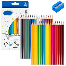 Ouksma 연필깎이가 있는 색연필 세트 성인용 컬러링 북 아티스트 드로잉 스케치 블렌딩 음영 레이어링 및 미술 용품용 소프트 코어 (36가지 색상), 36가지 색상