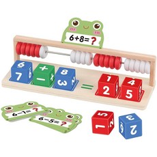 Ranqibo 나무 수학 학습 장난감 숫자 블록 장난감 어린이 수학을 위한 주판 만 3-5세 남아 여아용 몬테소리 장난감 생일 선물, Ranqibo 나무 수학 학습 장난감, 숫자 블록 장난