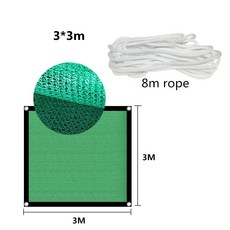다채로운 정원 그늘망 테라스 캠핑 자외선 차단 HDPE 선스크린 천, 06 Blue White