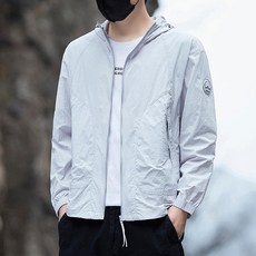 防曬外套女生大尺碼速乾透氣夏天休閒運動外套吸濕排汗冰絲涼感外套跑步登山連帽外套遮陽防水工作服輕量輕薄外套防曬衣外套2681防曬衣, 淺灰