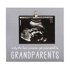 Pearhead Grandparents Pregnancy Announcement Sonogram Picture Frame Ultrasound Photo Gift and Pr, Distressed Gray, Ultrasound P