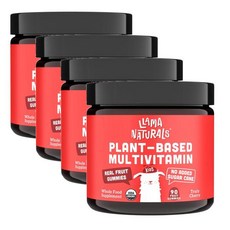 라마내추럴스 키즈 리얼 과일 멀티비타민 체리맛 구미 LLAMA NATURALS Kids Real Fruit Multivitamin, 90정, 4개