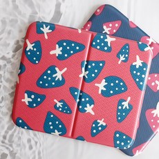 양면 딸기방석 매트 국산 접이식 캠핑 사우나 방석, 핑크, 1개