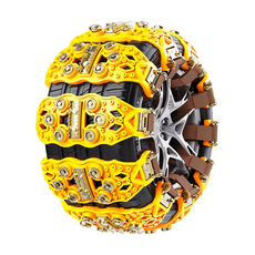 스노우체인 쇠사슬 체인 빙판 겨울 타이어 눈길 미끄럼 방지 고강도 TPU 차량용 체인, 1개