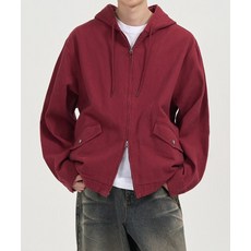 TOFFEE 워시드 소프트 코튼 후드 자켓 (BURGUNDY) T5S-WSHCJK210BG 395653