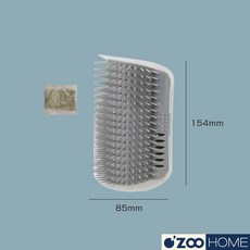 貓咪牆角蹭毛器 寵物按摩梳 貓咪理毛神器 自助式貓梳, 1個, 灰｜大號｜贈底座螺絲雙面膠｜蹭毛器, 灰