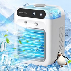 스마트 선풍기 2단 미스트 & 팬이 있는 3-in-1 냉각 팬 에어컨 내장 1800mah 배터리 500ml 물탱크 쿨링 선풍기 여행용 사무실 거실 침실