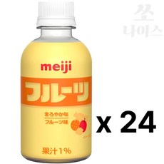 (24병) 일본 메이지 후르츠 과일 맛 음료 220ml 상온보존
