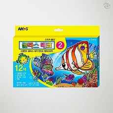 아모스 글라스데코 12색 꾸미기 놀이 창의 스티커 1개입 유리그림 장식 키트 창작활동 교육미술