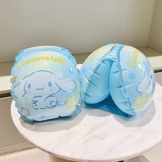 성인용 수영 연습 부력 보조 팔튜브 여름 물놀이 장비 안전 수상 레저용품, 1개, 대형 귀 강아지 어린이용 17.5~45kg