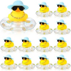 24PC 카우보이 고무 오리 대량 귀여운 Duckies 플로트 목욕 장난감 생일 수영 파티 용품 여름, 1 24 Set