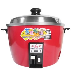 永新 15人份多功能保溫電鍋 內鍋不鏽鋼電鍋(三色)QQ-15S, 紅