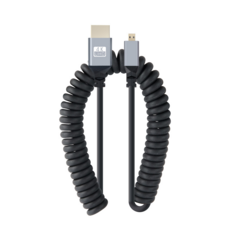 [BD844] Coms 마이크로 HDMI 변환 스프링 케이블 HDMI M to Micro HDMI M 4K 60Hz UHD, 1개, 40cm