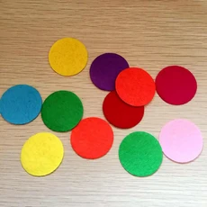 인공 부직포 펠트 원단 라운드 천 DIY 바느질 스크랩북 패치 10mm 50mm, 05 Mix 50mm 100pcs