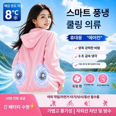 온모드 쿨링조끼 아웃도어 냉각조끼 클립선풍기 웨어러블선풍기, 2XL 70kg, 핑크 단품(팬포함), 기본 색상
