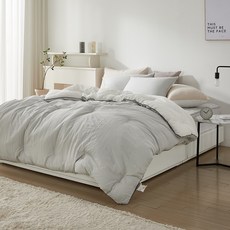 Airehome 素色玉米纖維薄被, Mint Gray&White