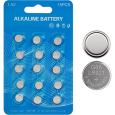 소야시 15팩 AG6 1.5V 알칼리 버튼 셀 배터리 시계 및 소형 전자 기기용 371 370 SR920SW LR920 LR921 SR927 171 LR69와 호환되는 코인