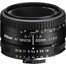 니콘 2137 50mm f/1.8D 자동 초점 니코르 렌즈 (니콘 디지털 SLR 카메라용 리퍼비시)