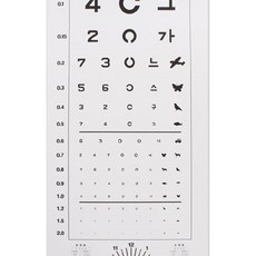한의료기 종이시력표 3m 눈검사 시력검사 시력판