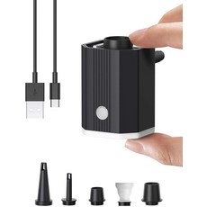 휴대용 에어 펌프 1600mh 배터리 용량 USB 케이블 포함 충전식 수영장 플로트 장난감 야외 베드 진공 저장 백 그리고 디플레이션도 지원합니다., ORANGE