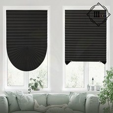 긴 창문용 암막 블라인드 240cm 블랙 무타공 설치 베란다
