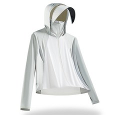 黑膠防曬衣女冰皮原紗防紫外線UPF50+可拆卸大帽檐短款防曬衣