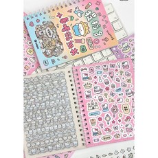 호키포키 다꾸 스티커북 다이어리 꾸미기 데코덴 씰스티커 세트 빈티지 방수 귀여운 감성, 1권, A