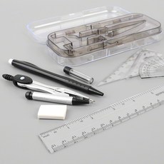 컴퍼스 각도기 자 담아두리 제도용자 문구, one size, 1개, 기본