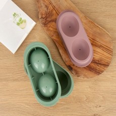 실리콘 왕 아이스볼 2구 실리콘얼음트레이 동그란얼음틀 실리콘얼음틀, 그린