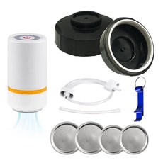 Mason 병 실러 키트 푸드saver 진공 밀봉기 전기 펌프 식품 용기 프로텍터 씰 넓은 입구 및 일반 메이슨 병용 (10)_100182, Mason 병 실러 키트 푸드saver 진공 밀봉기 전