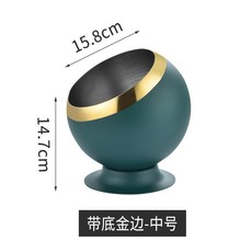 XFH 不鏽鋼防風煙灰缸 創意時尚煙灰缸 酒吧KTV辦公室適用 菸灰缸煙盅, 18帶腳墨綠, 1個