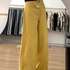 美式復古黃色闊腿牛仔褲2025年秋季新款寬鬆顯瘦高腰直筒拖地褲子