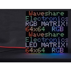 Waveshare RGB 풀 컬러 LED 매트릭스 패널 64x64 4096 LED 2mm 피치 밝기 조절 가능 디스플레이 텍스트 다채로운 이미지 애니메이션 라즈베리, 64x64-2 M M 피치