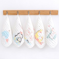 優貝選 嬰幼兒純綿六層紗布方巾 五件組