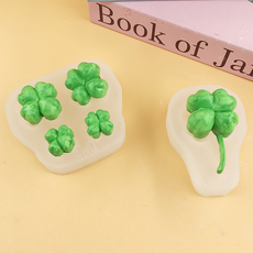 통통 네잎클로버 레진 아트 공예 실리콘 몰드, 4구