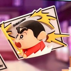 正版蠟筆小新漫畫系列冰箱貼 可愛立體磁吸擺件 動漫周邊禮物盲盒, 蠟筆小新武士【拆盒拆袋確認款】