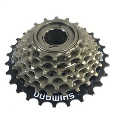 SHIMANO MF-TZ500-7 7速飛輪 14-28T 適用21速變速系統, 棕 黑, 1個