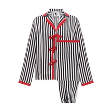 슬리퍼 보우 스트라이프 파자마