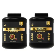 비엘에너프로틴 1+1 단백질 보충제 웨이 프로틴 단백질 벌크업 초코맛, 2kg, 2개