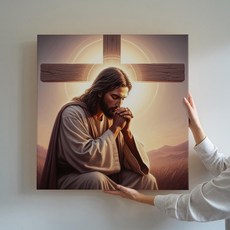 성경액자 말씀 묵상 종교 교회인테리어액자 캔버스 그림액자 시리즈 9종 03 교회액자 성경말씀액자 캘리그라피 요한복음 시편 이사야, 14.성령의위로