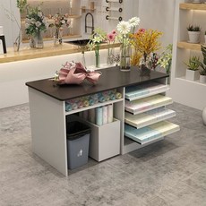 꽃집 작업대 꽃포장 테이블 작업다이 용 블랙 선반 원예 120x60x80cm 공방, F_블랙 책상 자가설치