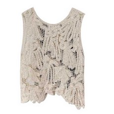 코바늘 조끼 뜨개 그물 니트 베스트