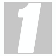 [ 912067 ] 더트 디짓스 DD43W-1 화이트 10.2cm(4인치) 고광택 정밀 다이 컷 비닐 넘버 1 3팩, 1, 흰색