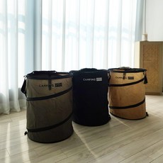 캠핑지구 팝업 쓰레기통 쓰레기봉투 걸이 접이식 바스켓 대형, 팝업쓰레기통(카키일반), 1