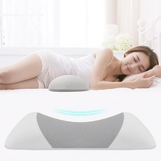 ZOZI 침대용 메모리폼 허리쿠션 허리디스크 보호 허리베개, 1개, 연그레이