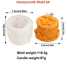3D 부활절 달걀 향초 실리콘 몰드 DIY 엠보싱 나비 꽃 달걀 모양 캔들 석고 제작 몰드 부활절 선물, 03 Egg Mold 6, 1개