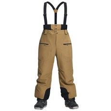 Pioneer Camp 스노우 팬츠 남성용 배기 스노우보드 방수 단열 아웃도어 겨울 따뜻한 스키 빕 멜빵 포함 브라운. XL