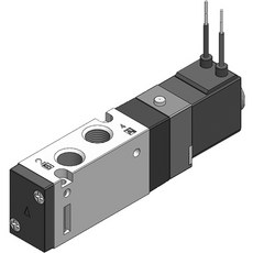 KCC 공압솔레노이드밸브(5포트) KS530S-24V(싱글), 1개