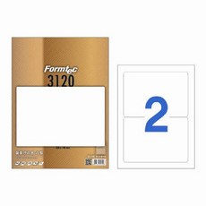 라벨지 물류관리용 2칸 20매 LQ-3120 폼텍, 없음, 없음, 상세설명 참조
